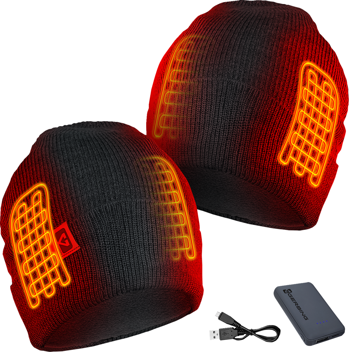 Gerbing 5 V Heated Knitted Hat Beanies - Gray