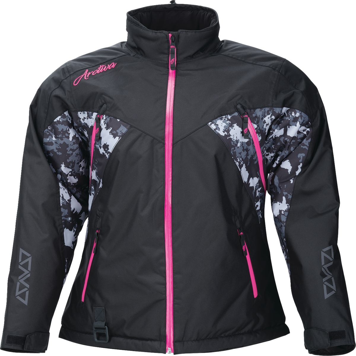 Arctiva Womens Pivot 7 Jacket - Black/Camo Gray/Pink