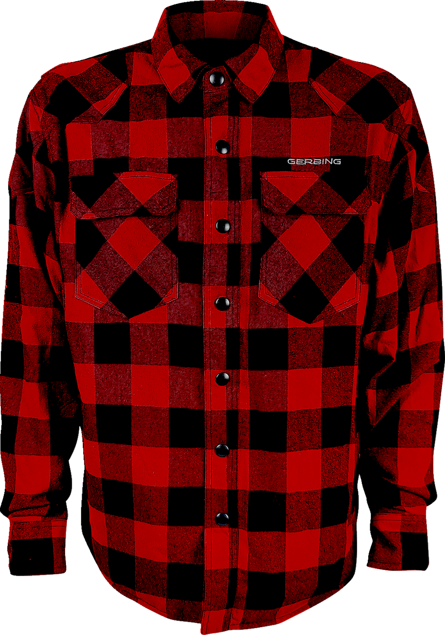 Gerbing 7 V Battery Heated Flannel Shirt - Red/Black