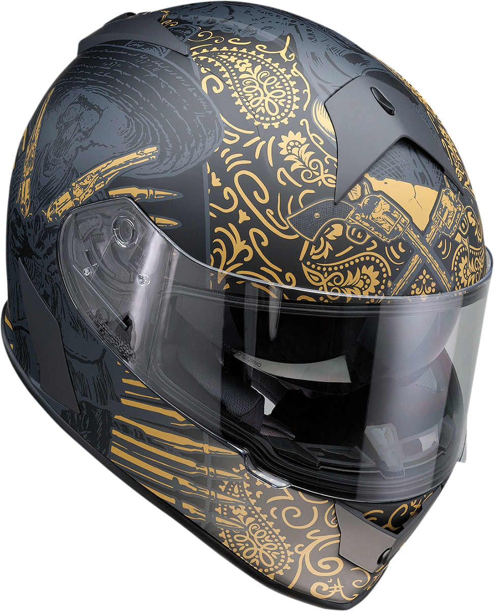 Z1R Warrant Sombrero Helmet - Black/Gold