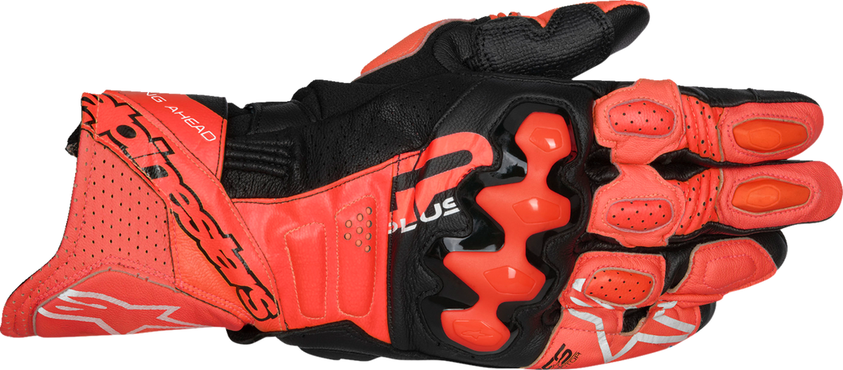 Alpinestars GP Plus R V3 Leather Gloves - Bright Red/Fluo Red/Black