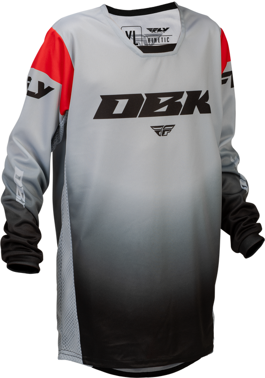 Fly Racing Kinetic DBK Youth Jersey - Grey/Black/Red