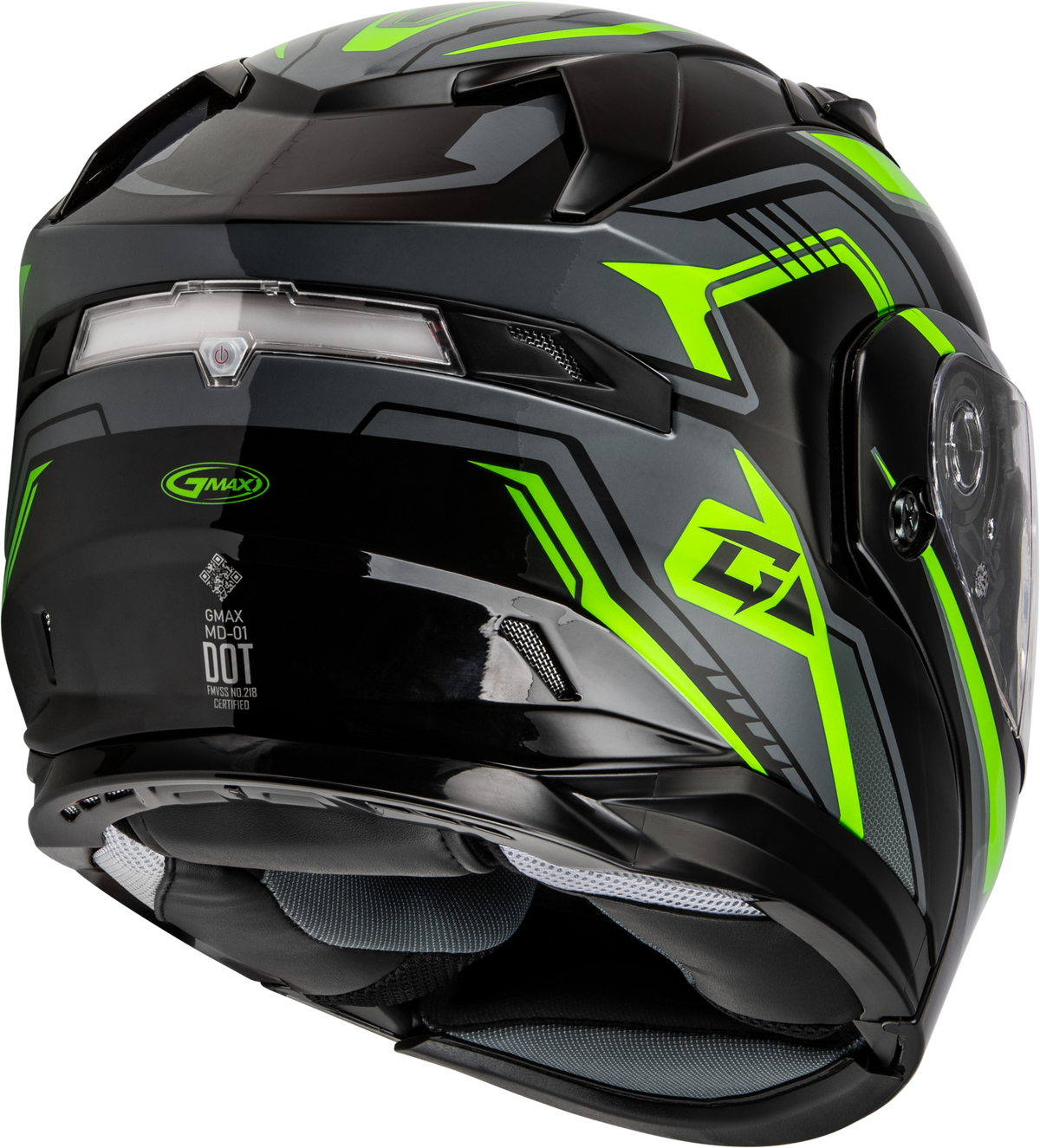 GMAX MD-01S Transistor Snow Helmet Black/Grey/Green