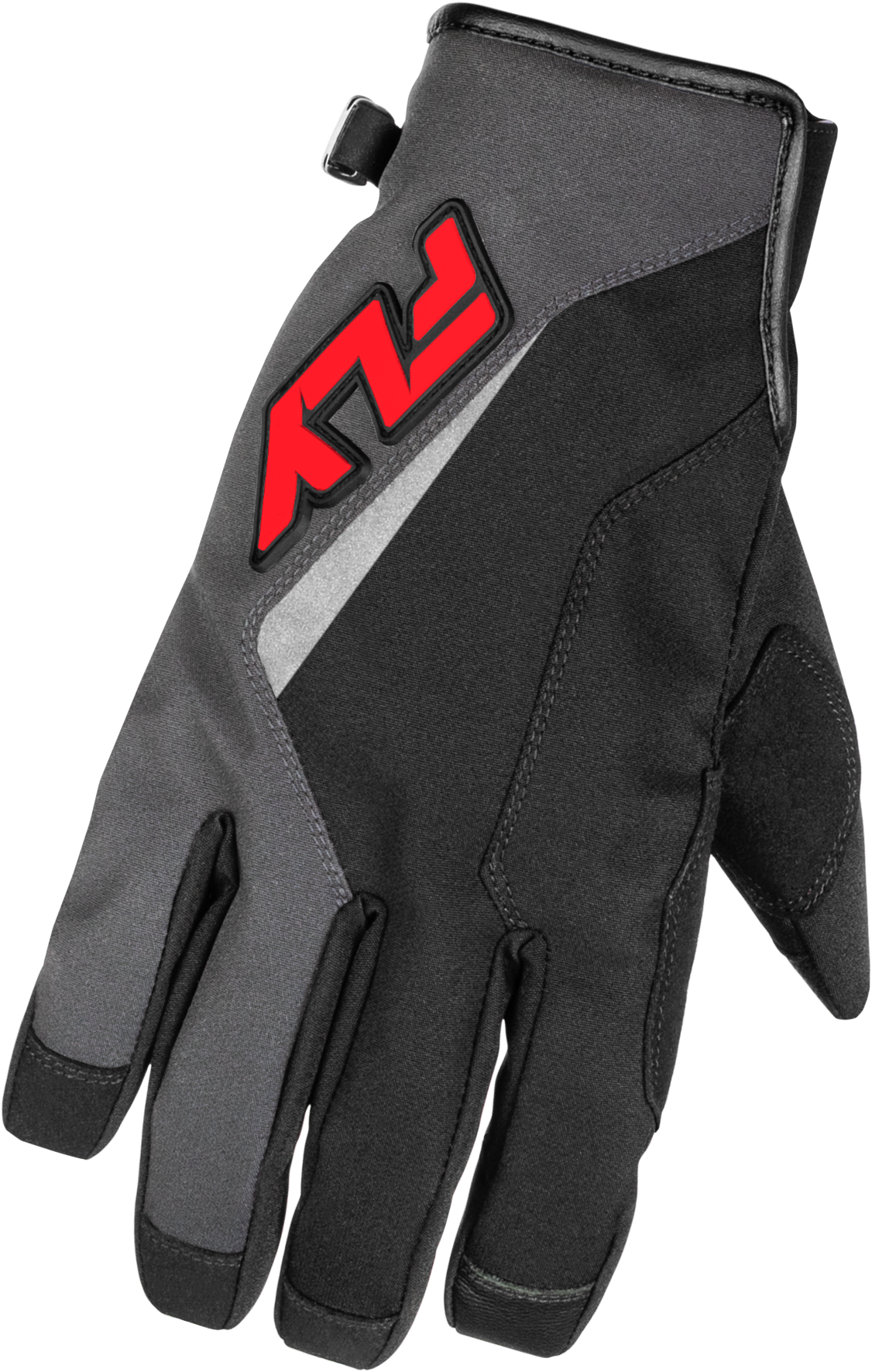 Fly Racing Youth Title Gloves - Grey/Black/Red