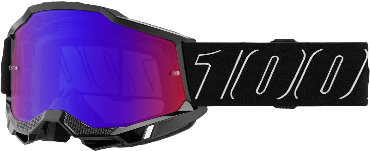 100% Accuri 2 Goggles CLOSEOUT Blackline / Red/Blue Mirror Lens
