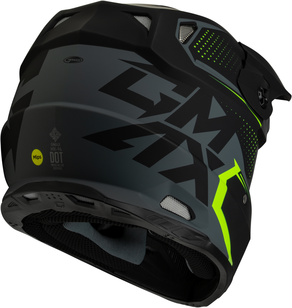 GMAX MX-96 502 Helmet Matte Grey/Hi-Vis