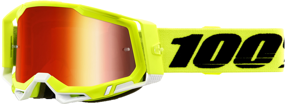100% Racecraft 2 Goggles CLOSEOUT Yellow / Mirror Red Lens