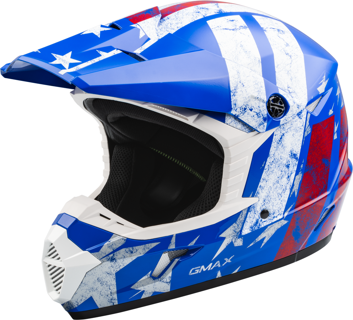 GMAX Youth MX-46Y Patriot Off-Road Helmet Red/White/Blue