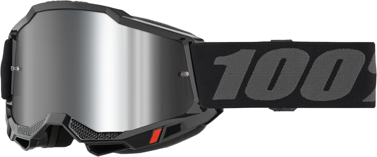 100% Accuri 2 Goggles Black / Mirror Silver Lens