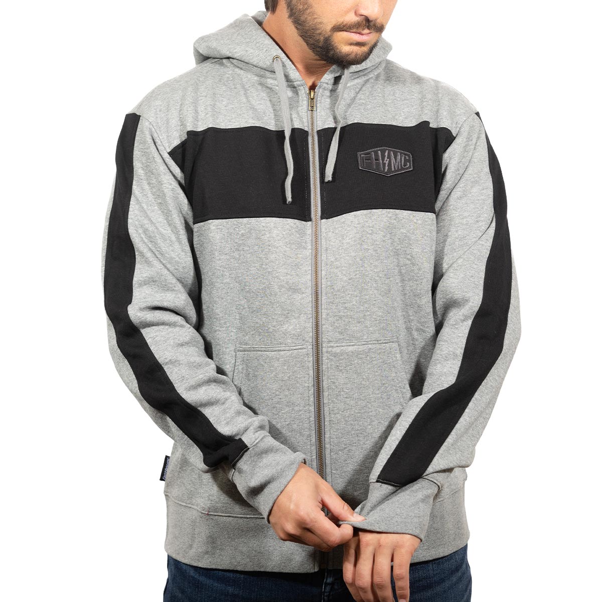 Fasthouse Rapid Hooded Zip Up - Heather Grey