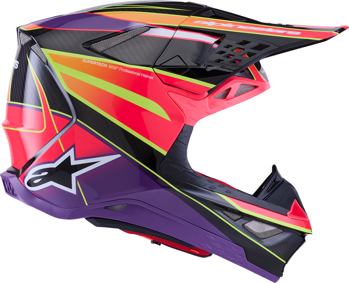 Alpinestars Supertech M10 Era MIPS Helmet Gloss Pink/Violet/Yellow Fluo