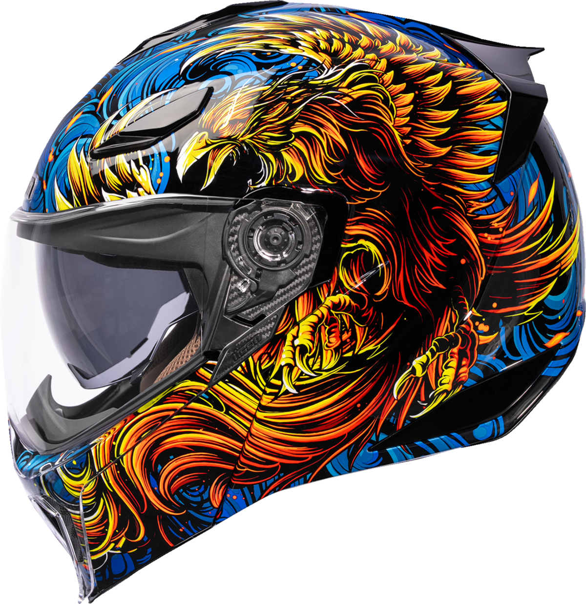Icon Threshold Modular Helmet - Burn Birdie Burn - Blue