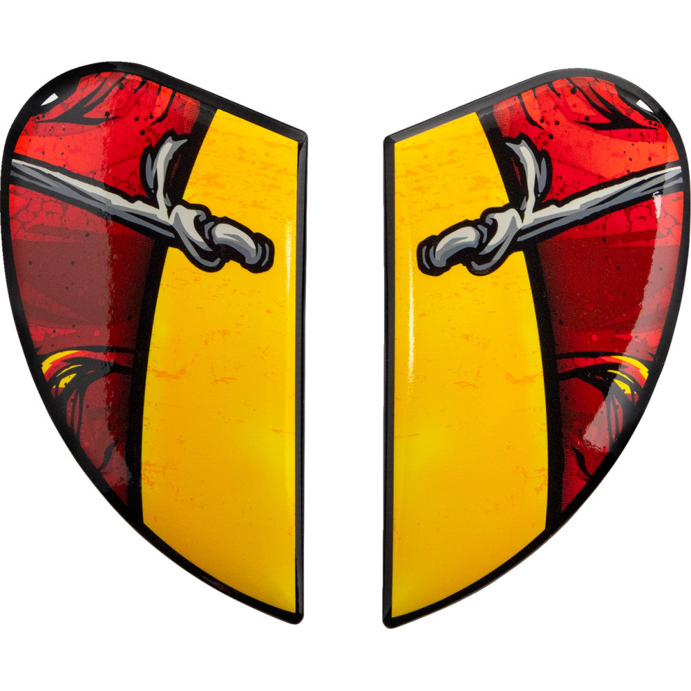 Icon Airform Helmet Side Plates - Brozak Red