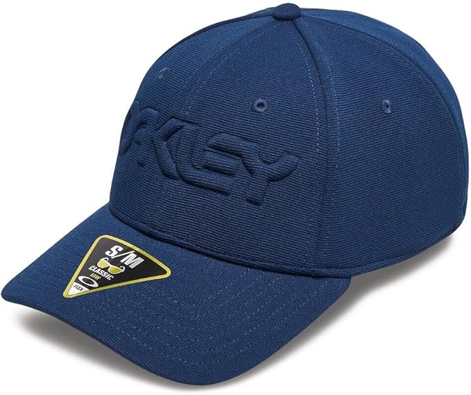 Oakley 6 Panel Stretch Embossed Hat - Team Navy