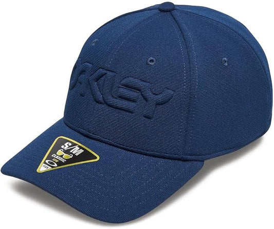 Oakley 6 Panel Stretch Embossed Hat - Team Navy