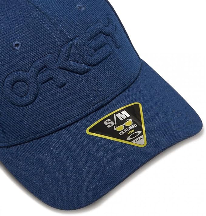Oakley 6 Panel Stretch Embossed Hat - Team Navy