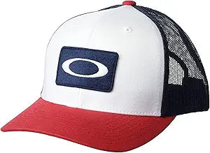 Oakley O Original Patch Trucker Hat - White/Red/Navy Blue