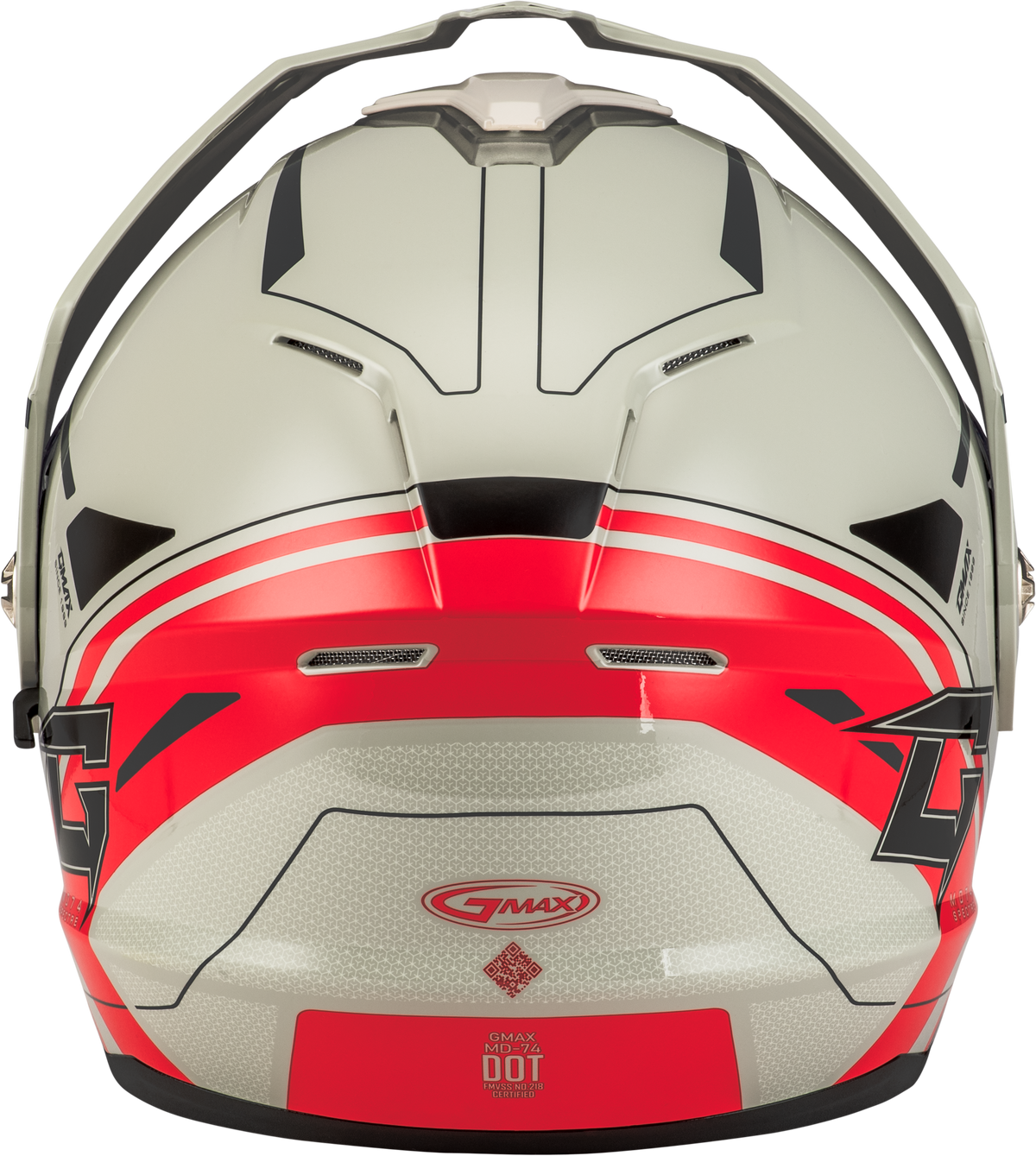 GMAX MD-74S Spectre Modular Helmet w/Electric Shield White/Red