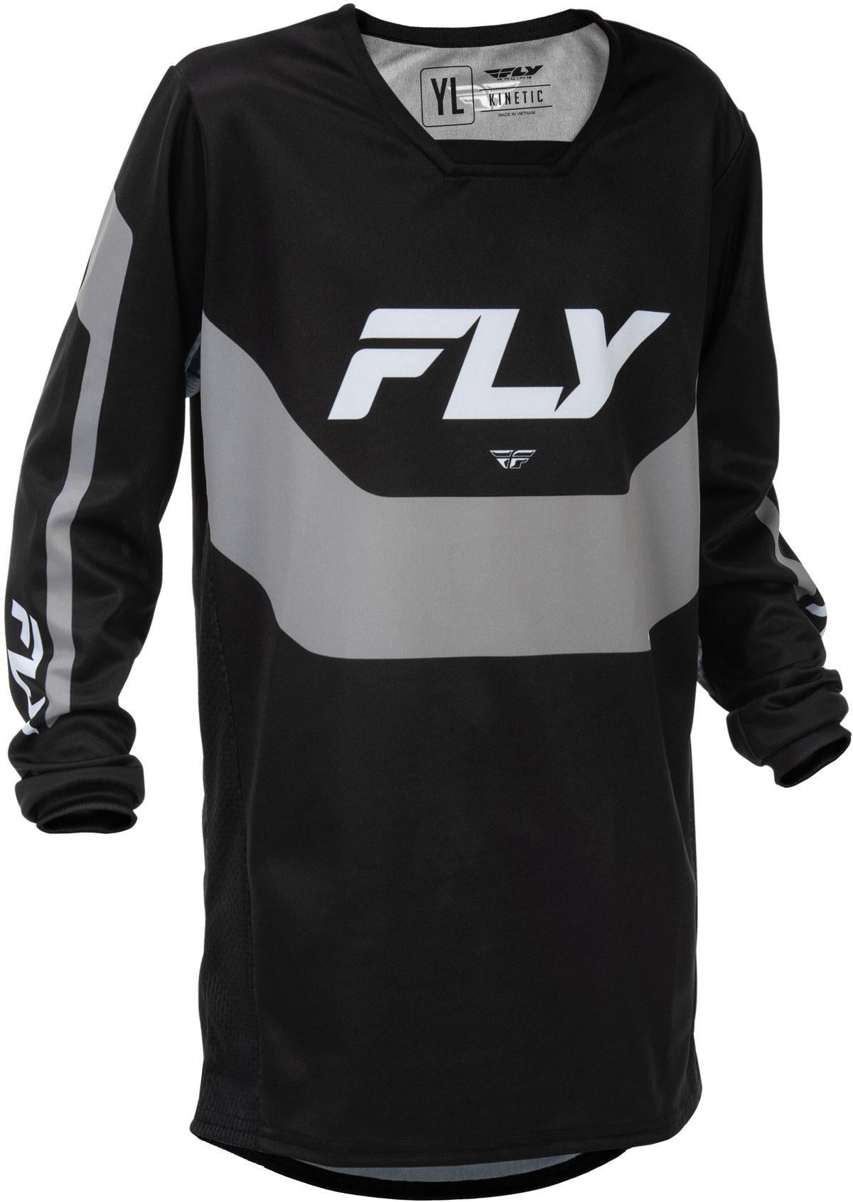 Fly Racing Youth Kinetic Jersey - Black/Grey