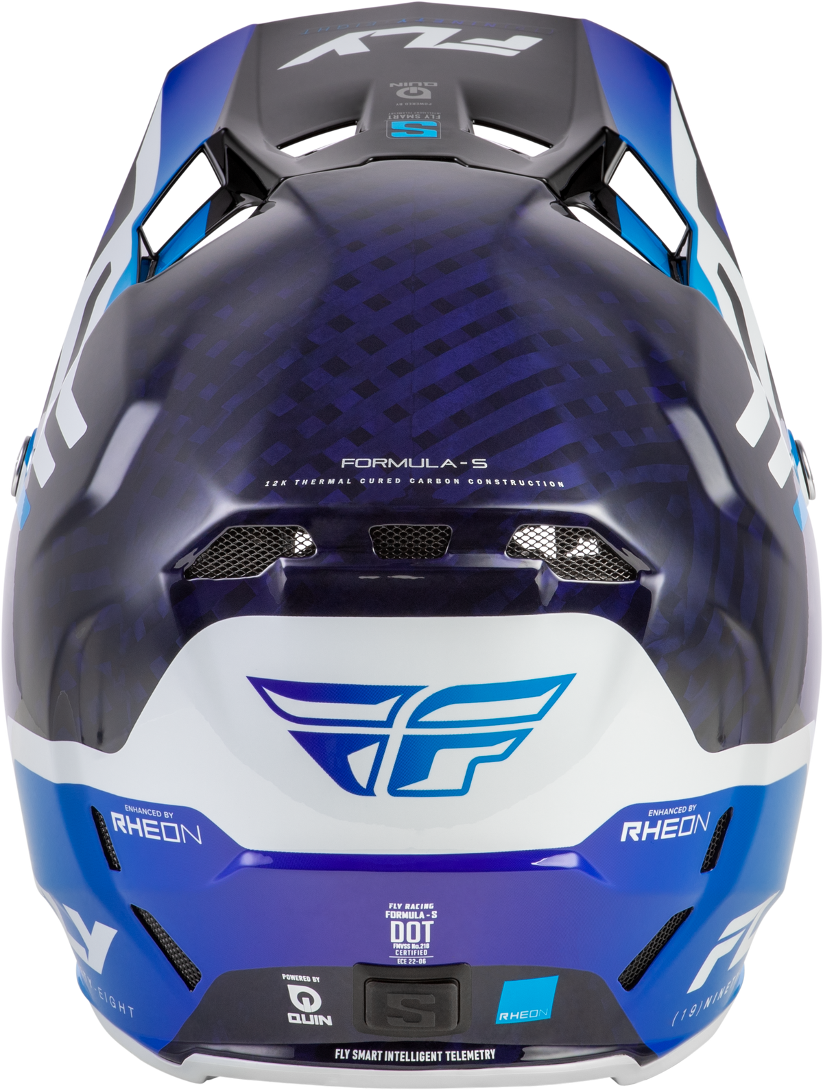 Fly Racing Formula S Carbon Byte Helmet - Blue Carbon/Blue/White