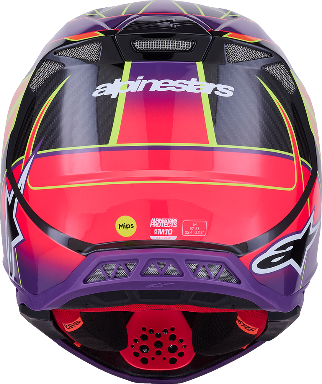 Alpinestars Supertech M10 Era MIPS Helmet Gloss Pink/Violet/Yellow Fluo
