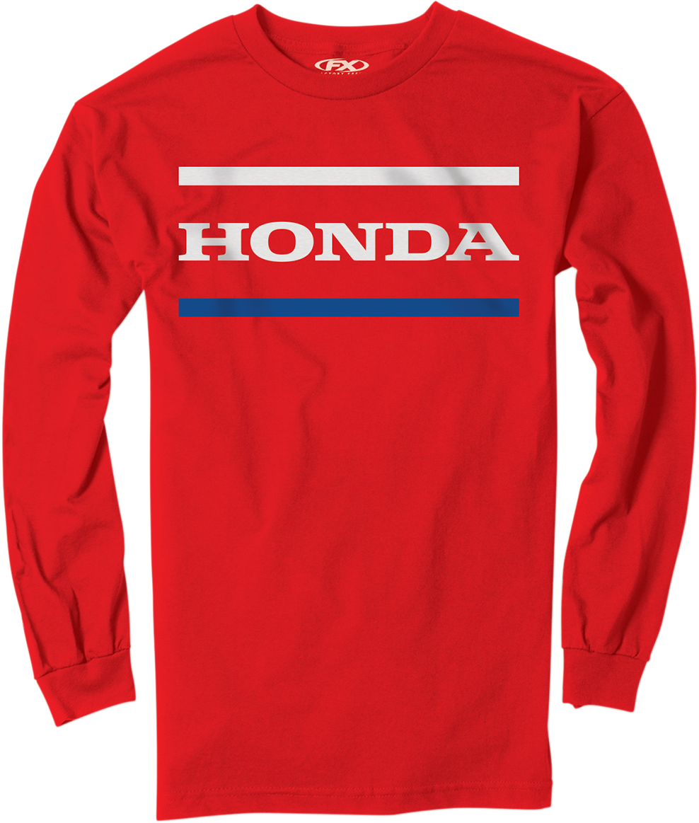 Facotry Effex Honda Stripes Long-Sleeve T-Shirt - Red