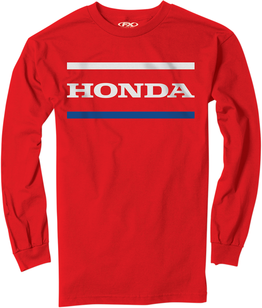Facotry Effex Honda Stripes Long-Sleeve T-Shirt - Red