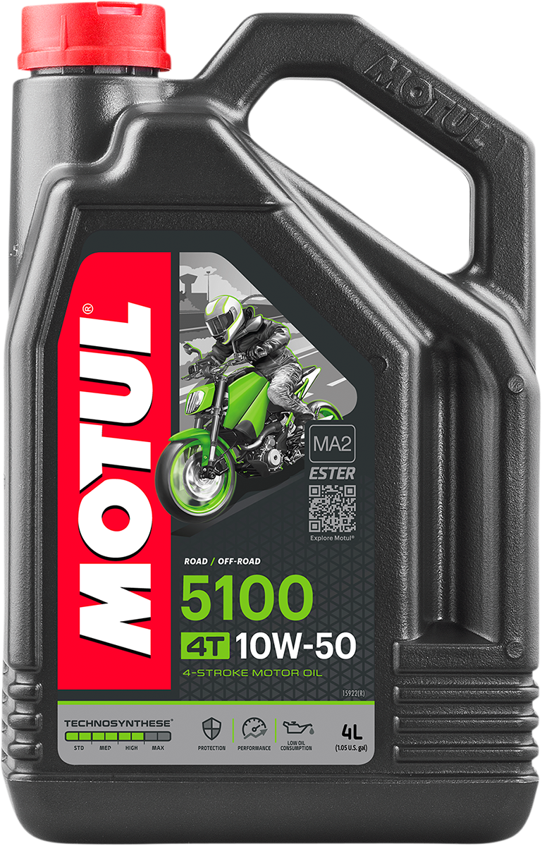 Motul 5100 4T Synthetic Blend Oil - 4 Liter - 4 Liter