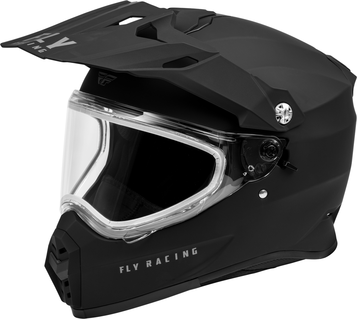 Fly Racing Trekker Cold Weather Solid Helmet - Dual Shield - Black