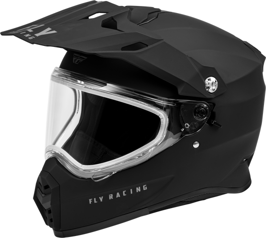 Fly Racing Trekker Cold Weather Solid Helmet - Dual Shield - Black