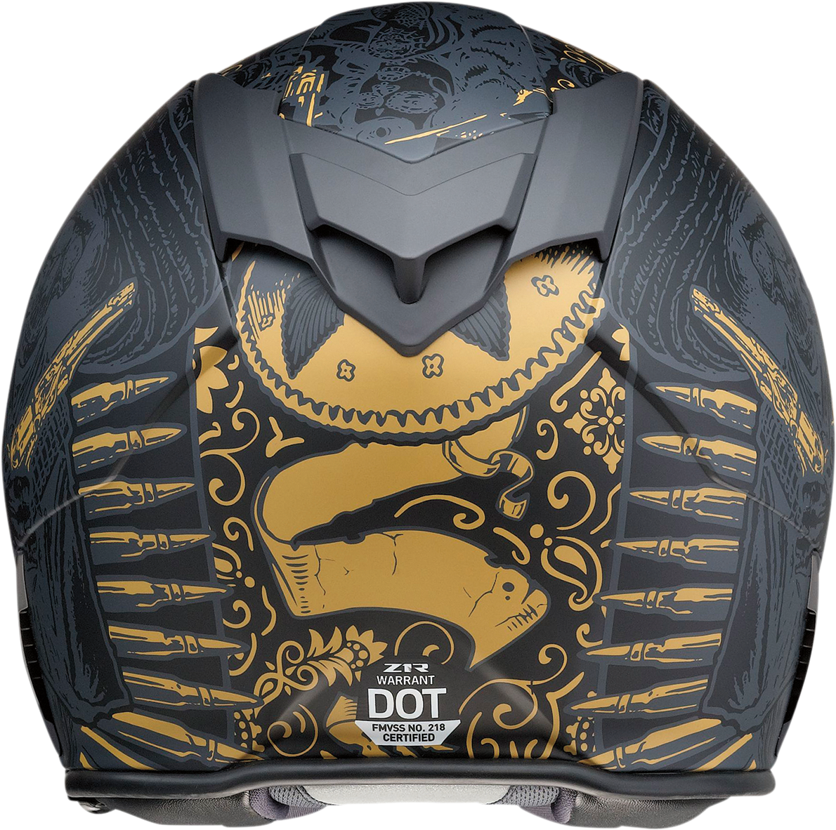 Z1R Warrant Sombrero Helmet - Black/Gold