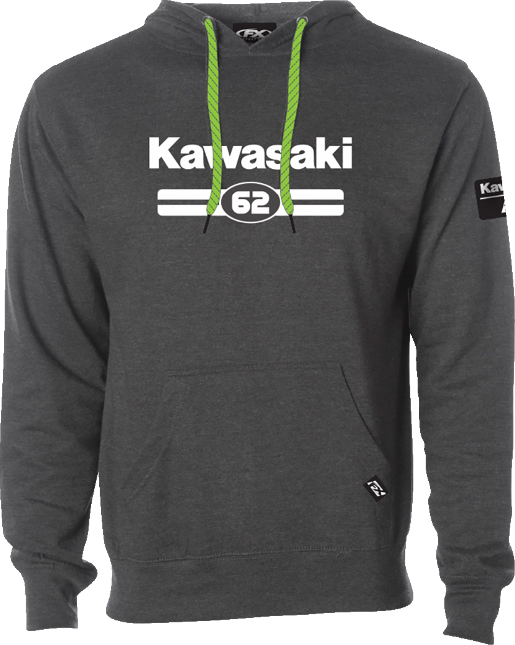 Facotry Effex Kawasaki Sixty Two Pullover Hoodie - Heather Charcoal