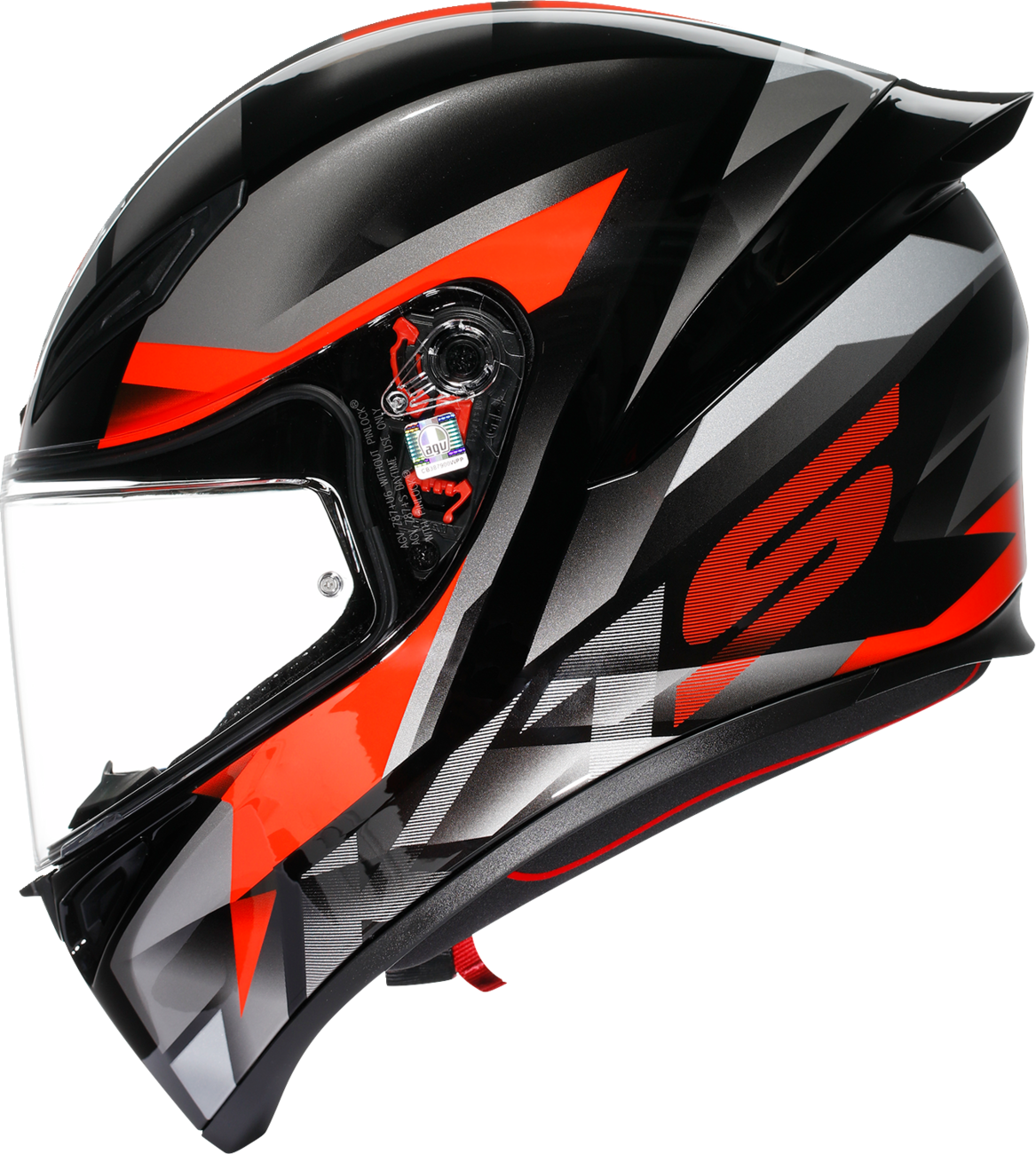 AGV K1 S Helmet Fastlap - Black/Gray/Red