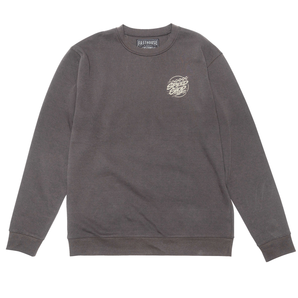 Fasthouse Burner  Crewneck Long Sleeve Tee - Shadow