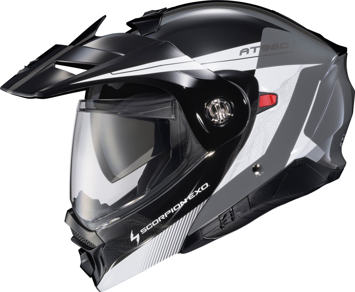 Scorpion EXO-AT960 Modular Topographic 2 Helmet - Black/White/Grey