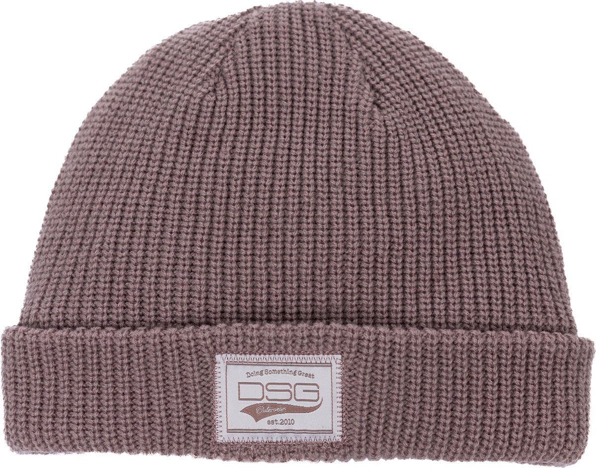 DSG Womens Cap Knit Beanie - Smoky Mauve