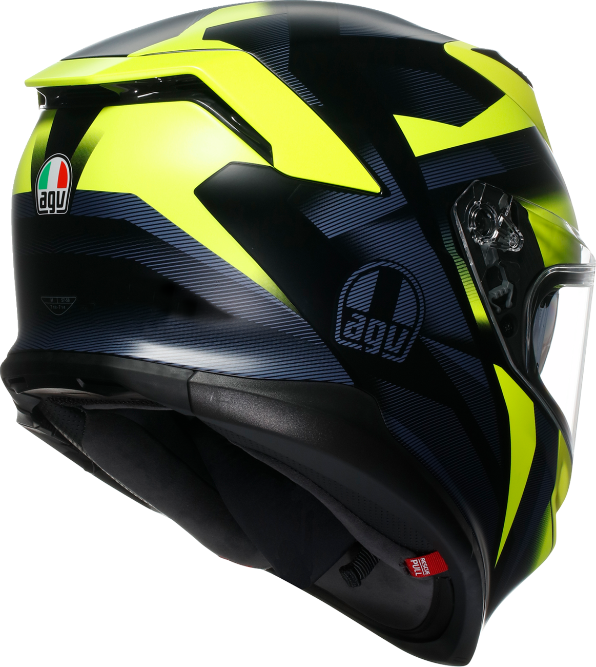 AGV K7 Helmet - Glimpse - Matte Black/Yellow Fluo