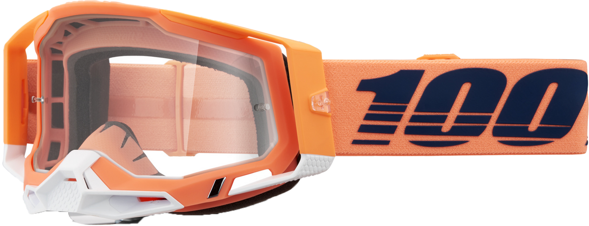 100% Racecraft 2 Goggles CLOSEOUT Coral / Clear Lens