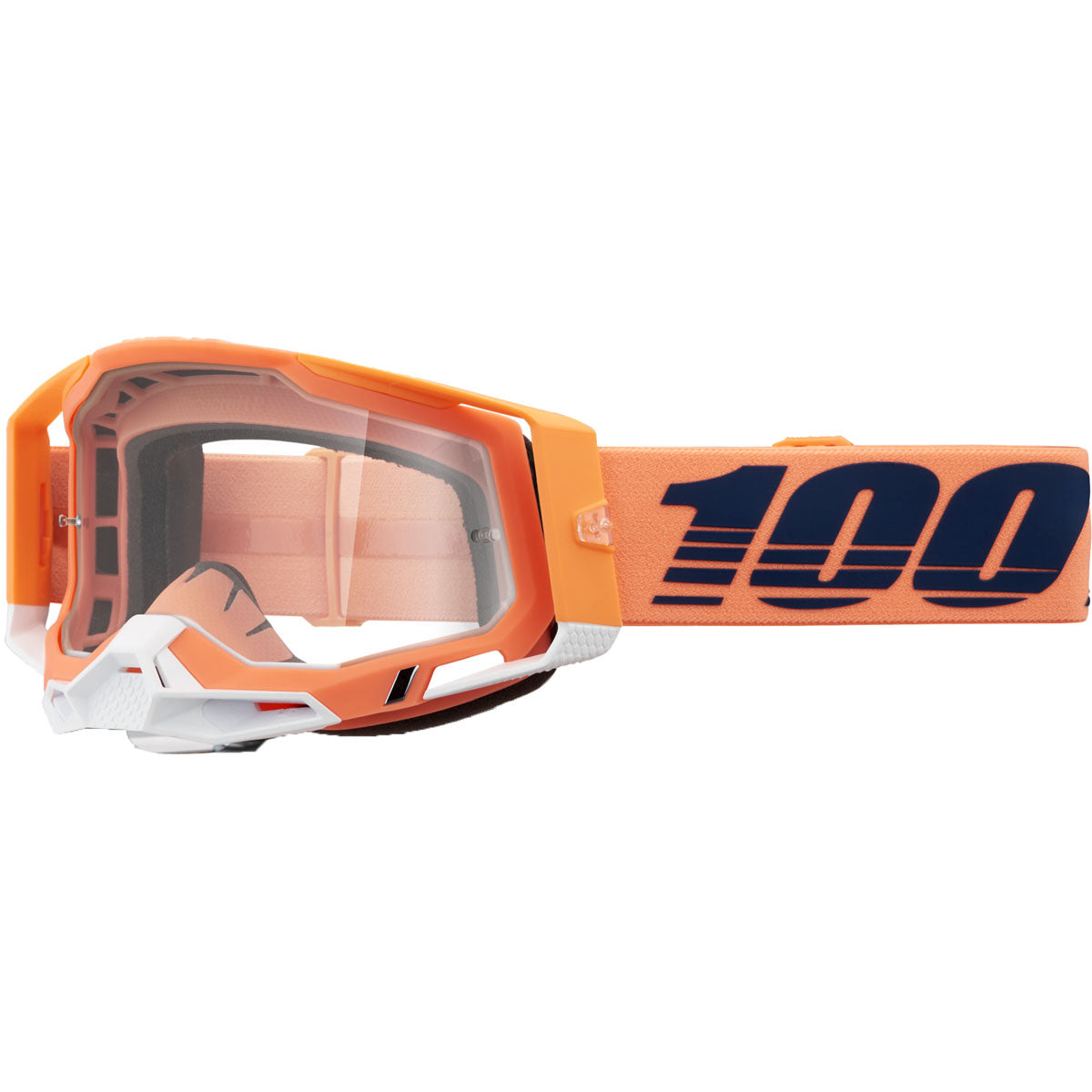 100% Racecraft 2 Goggles CLOSEOUT Coral / Clear Lens
