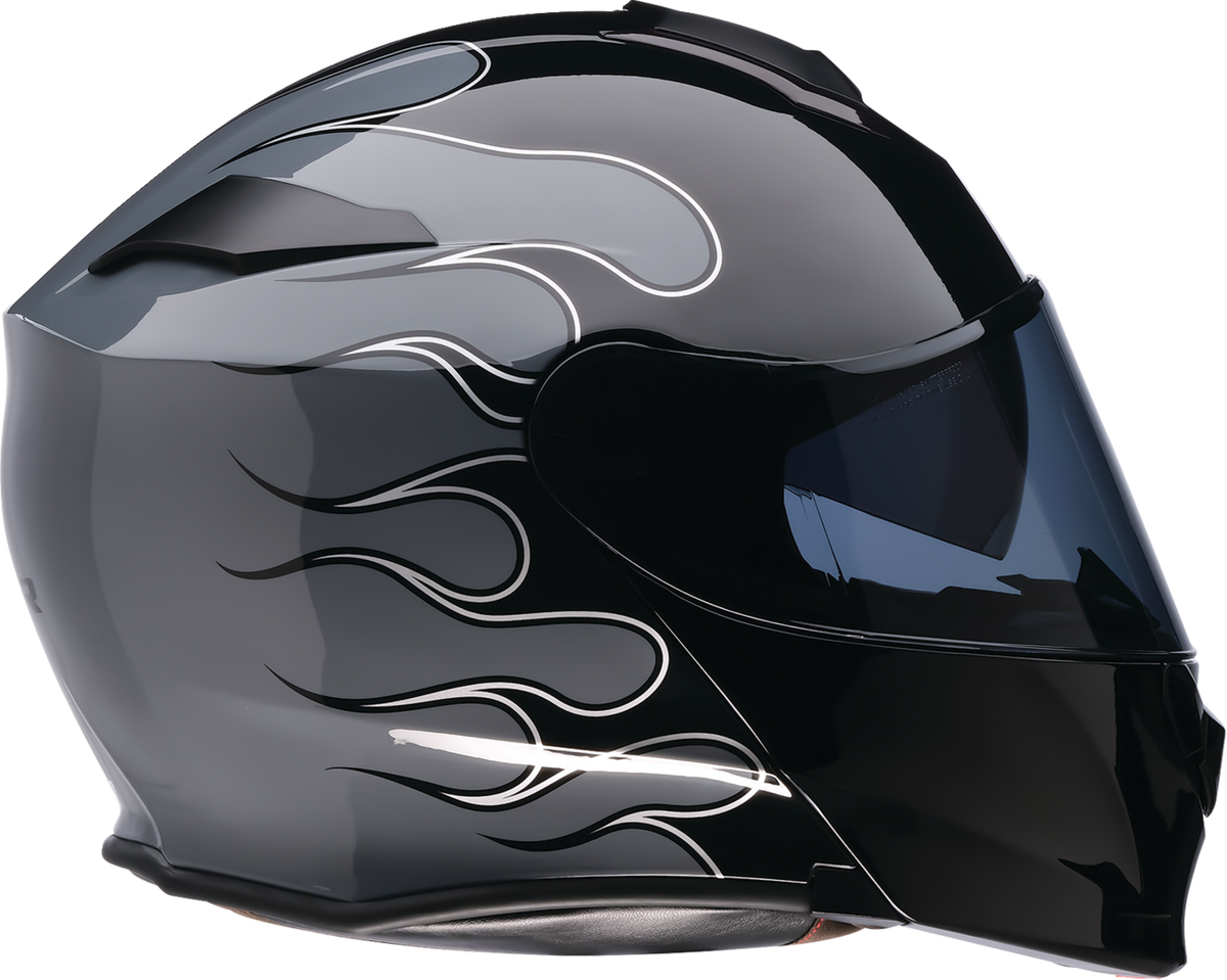 Z1R Solaris 2.0 Modular Flame Helmet - Black/Gray