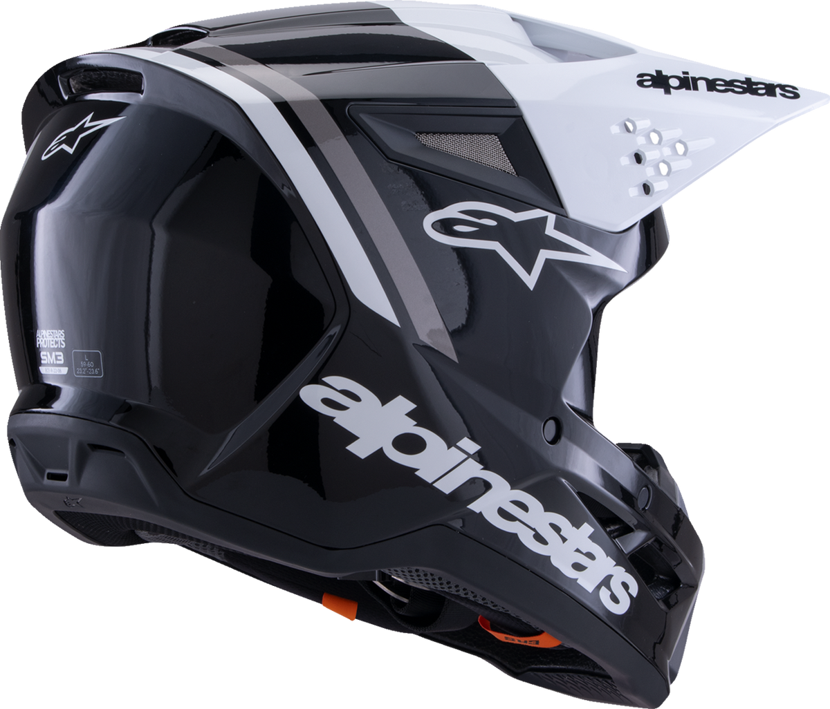 Alpinestars SM3 Radium Helmet Gloss Black/White/Gray