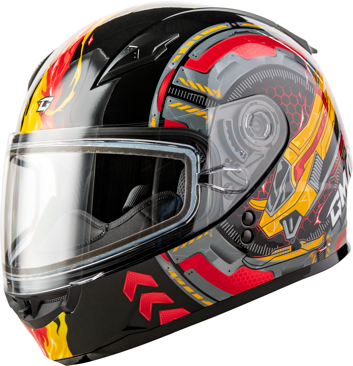 GMAX Youth GM-49Y Charge Snow Helmet Black/Red/Yellow