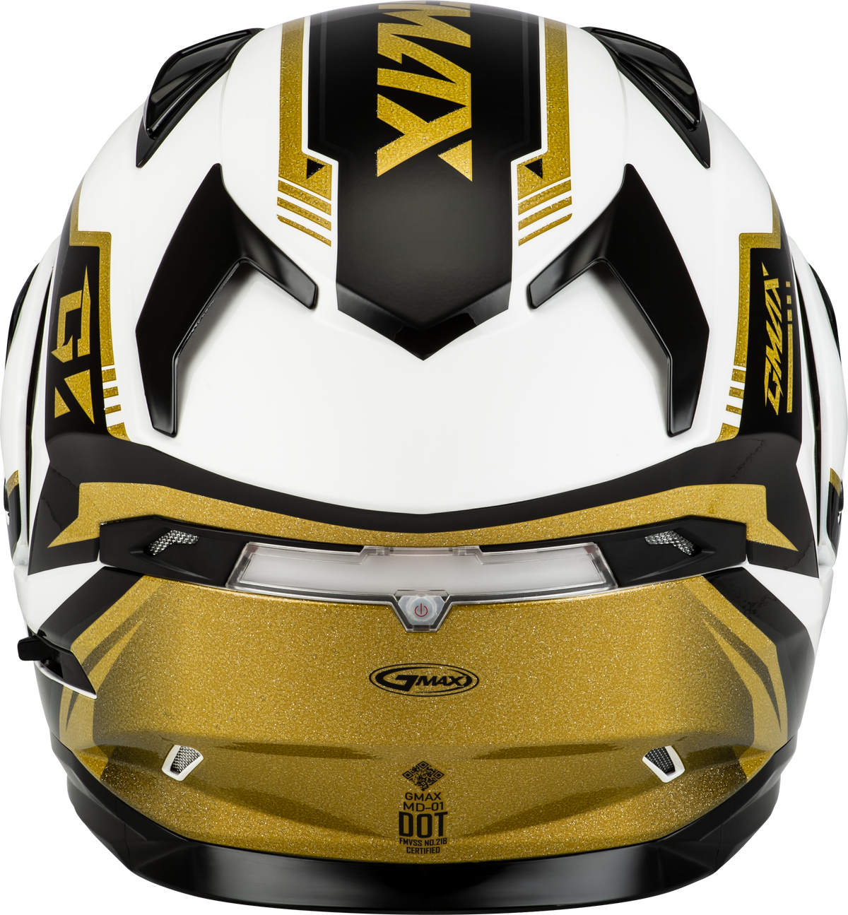 GMAX MD-01 Volta Helmet White/Gold/Black Metallic