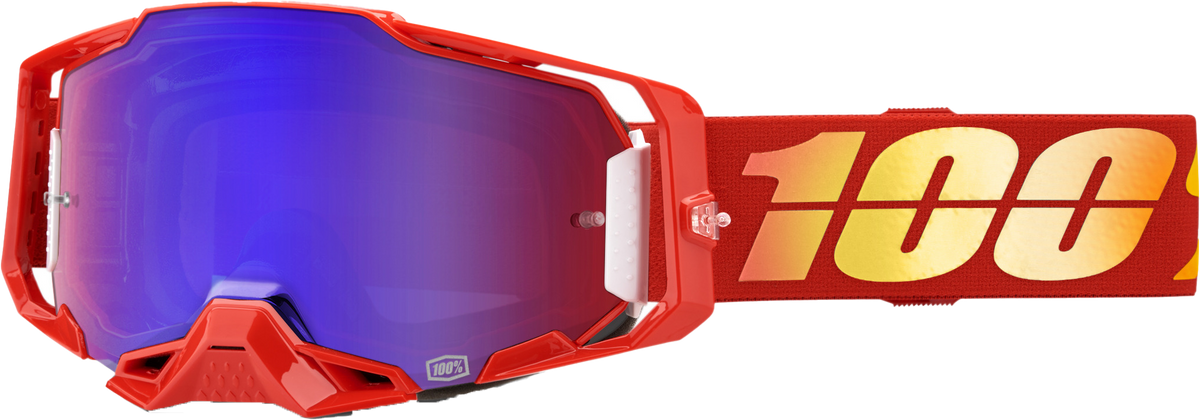 100% Armega Goggles Nuketown / Mirror Red/Blue Lens
