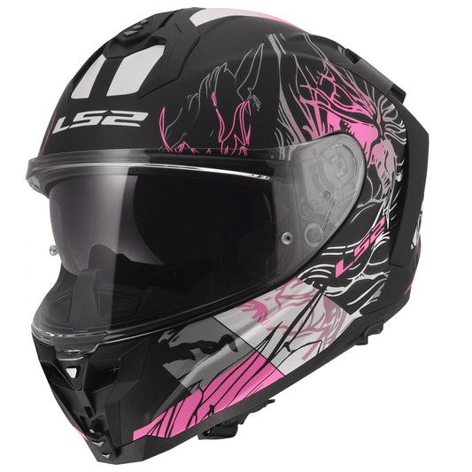 LS2 Challenger II Darflo Helmet - Matte Black/Pink