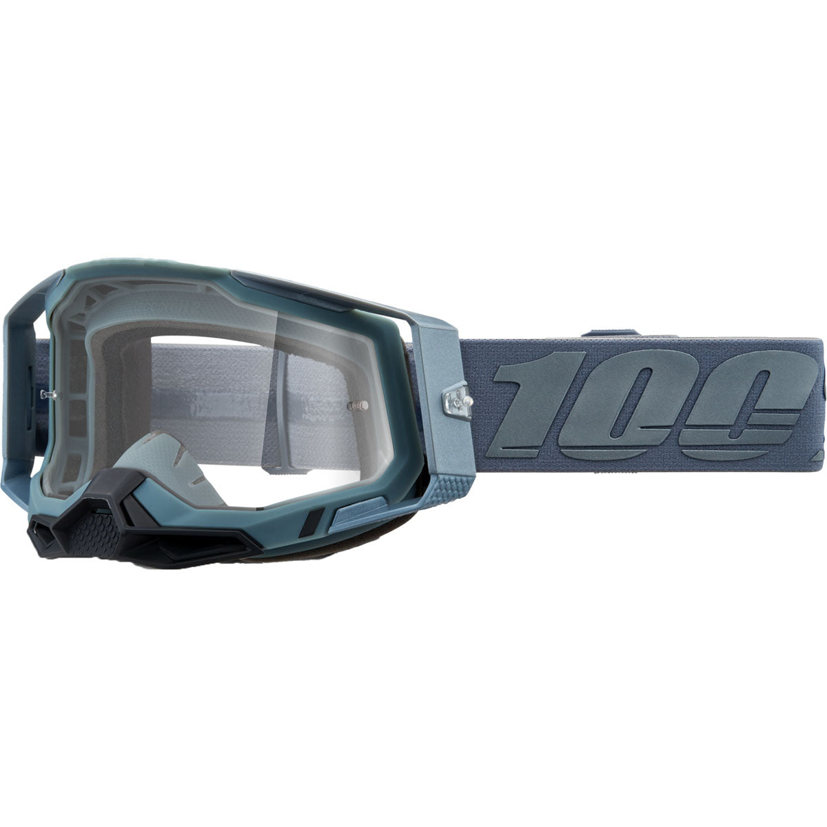 100% Racecraft 2 Goggles CLOSEOUT Battleship / Clear Lens