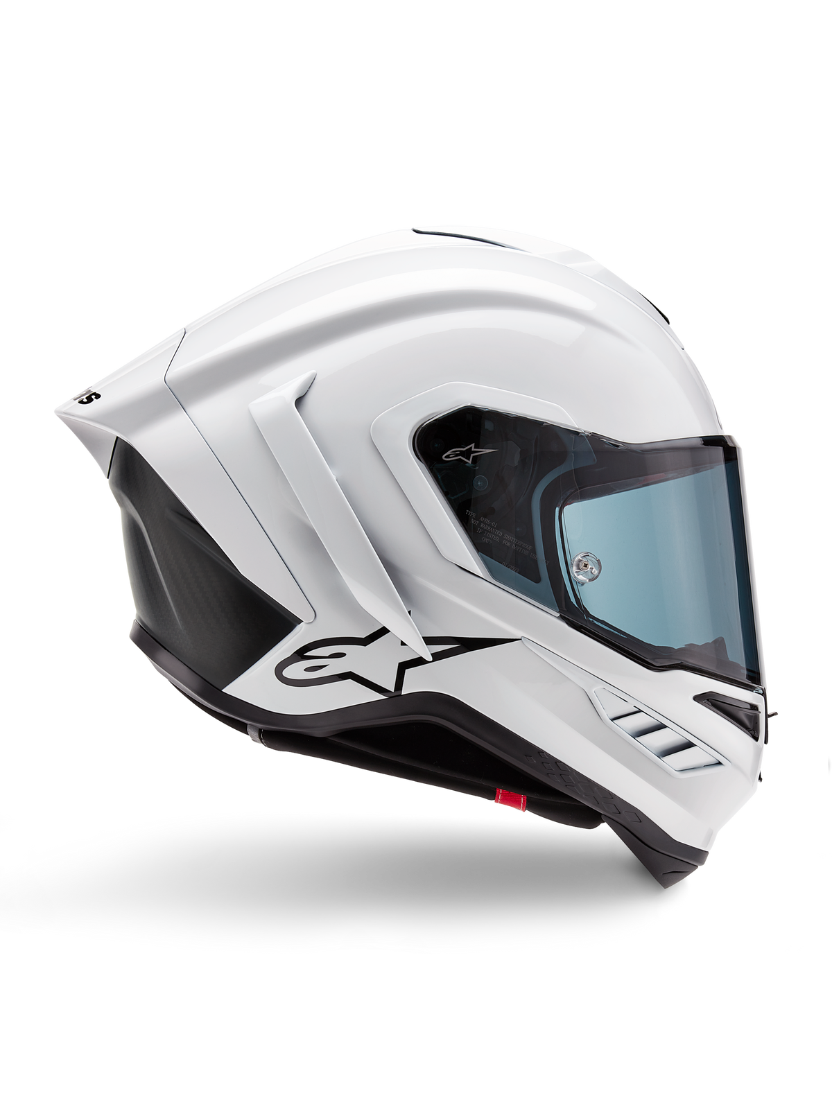 Alpinestars Supertech R10 Solid Helmet - White Glossy/Black Matte
