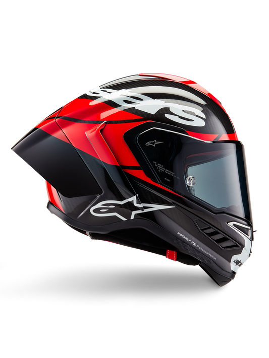Alpinestars Supertech R10 Element Helmet - Black/Carbon Bright Red/White Glossy