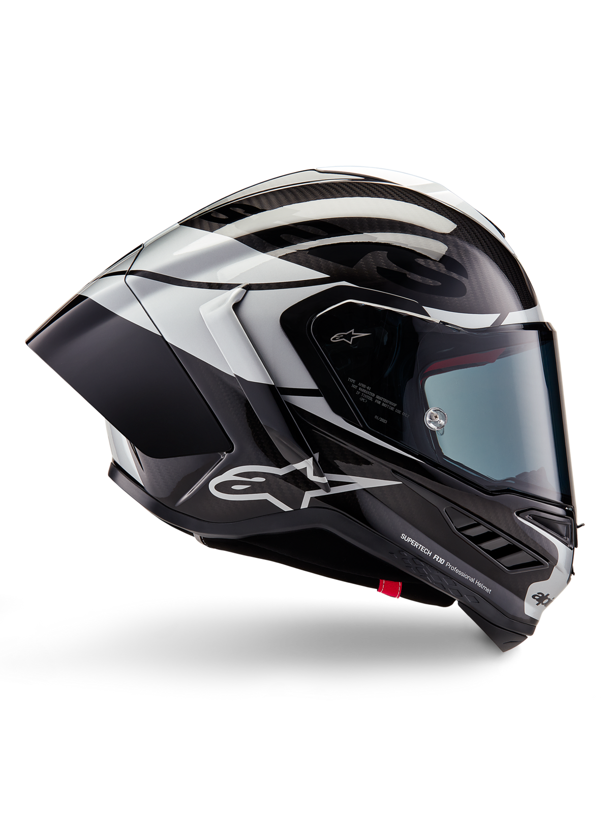 Alpinestars Supertech R10 Element Helmet - Black/Carbon Silver/Black Glossy