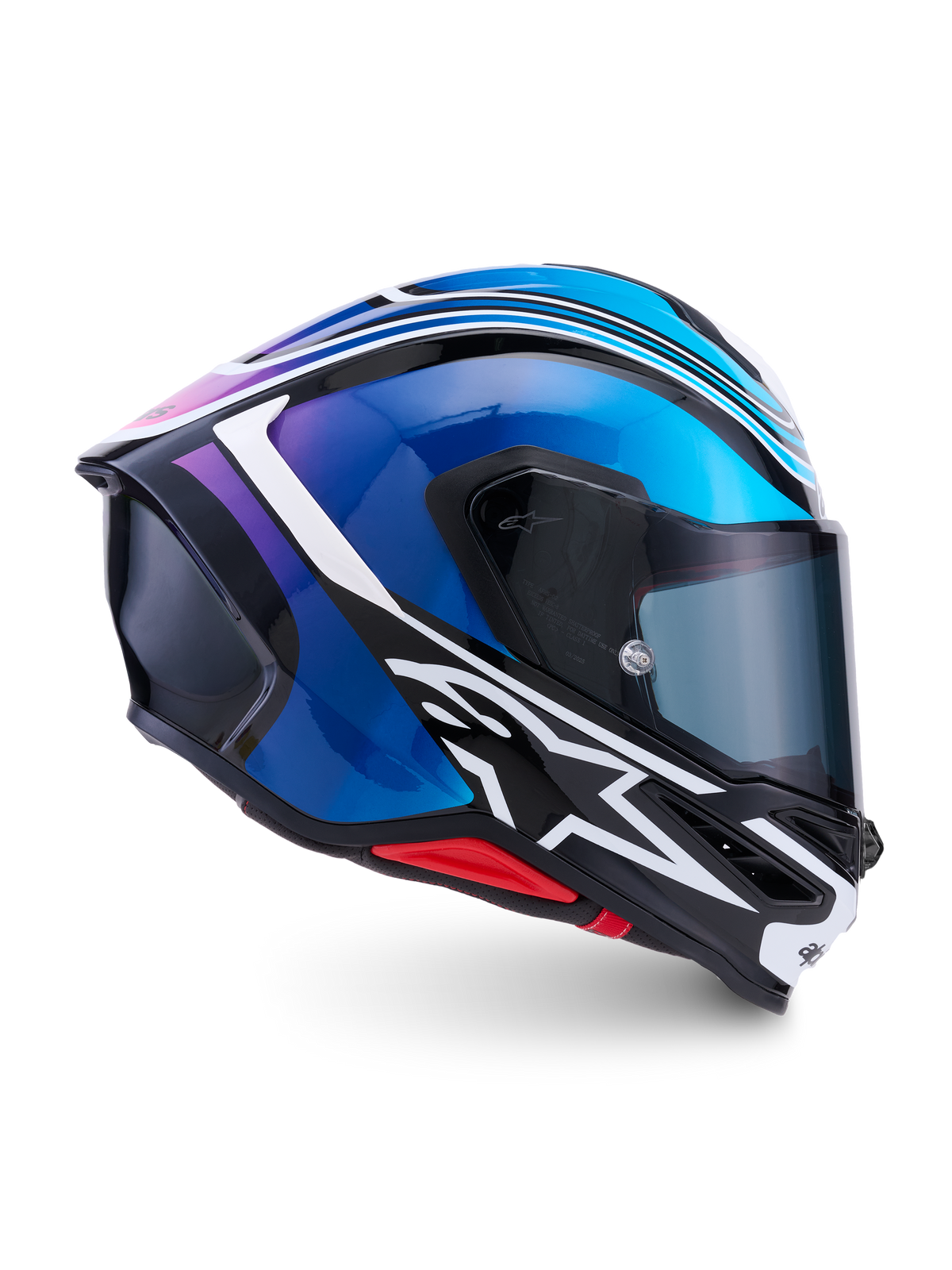 Alpinestars S-R7 Zeal Helmet ECE06/DOT - Black/Blue/Pink Fluo/White Glossy